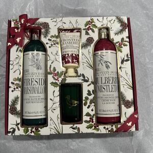 Baylish & Harding Fuzzy Duck Bath Holiday Fireside Marshmallow, 4pc Box Set NEW